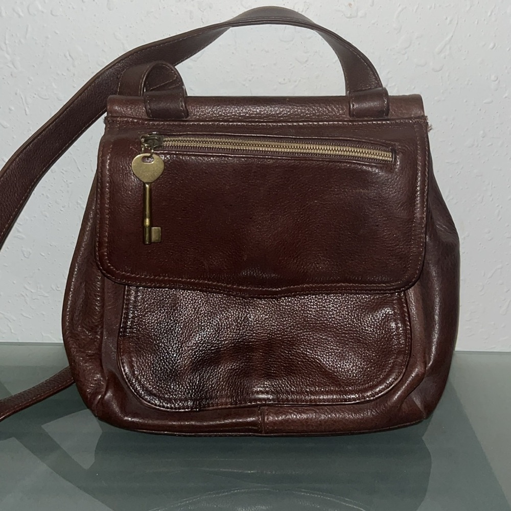Fossil leather crossbody